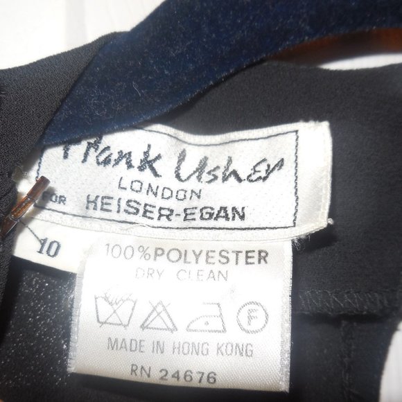 1980s Vintage Frank Usher London Dress Maxi - Picture 7 of 7